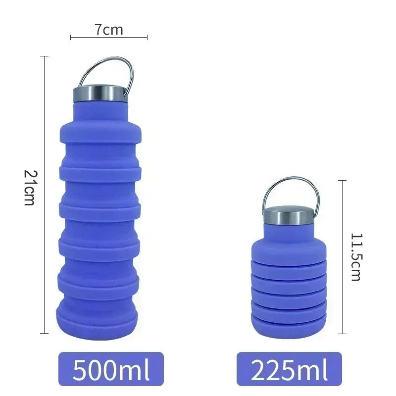 Botella de Agua Plegable de Silicona – Ligera y Compacta